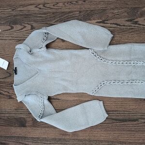 Forever 21 Gray Women's Sweater with Braided Details NWT